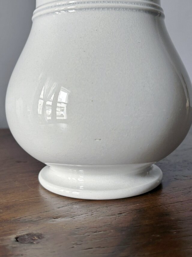 Choisy le Roi 白 ピシェ ピッチャー 花器 花瓶 h19.5cm フランス