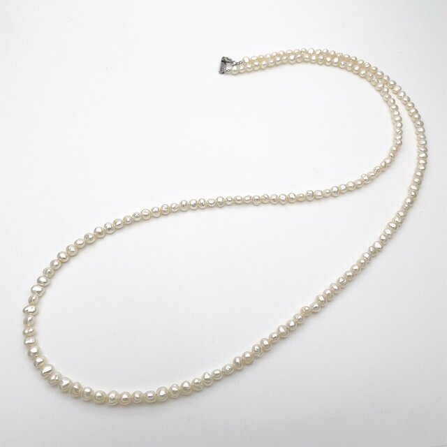 バロック本真珠ロングネックレス 80cm 小粒 5mm 淡水パール 卒園卒業入学結婚式 70cm 85cm 90cm 120cm