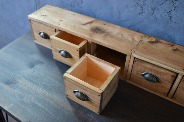 0310mito 日本産ひのきの木製小物入れ 引き出し横並び3つ分 | iichi