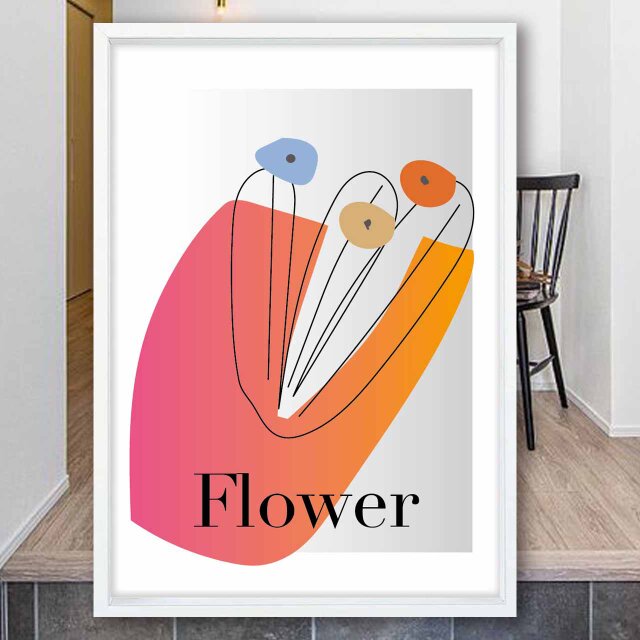 ピュアモダン　花　送料無料 　イラスト　A4〜A0　ポスター　アートポスター　アート/sei検索新着順　1777