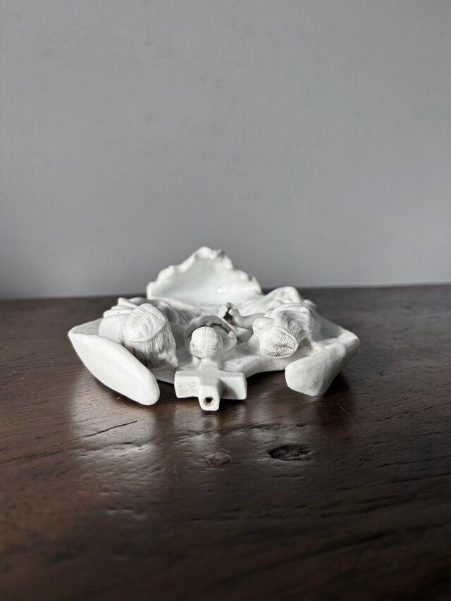 ベニティエ 聖水盤 イエス 天使 ビスク フランス アンティーク 0502239