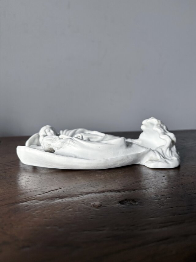 ベニティエ 聖水盤 イエス 天使 ビスク フランス アンティーク 0502239