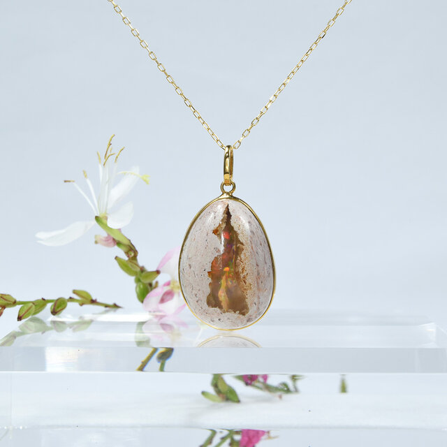 K18 カンテラ オパール ペンダントトップ CL048CIBSN