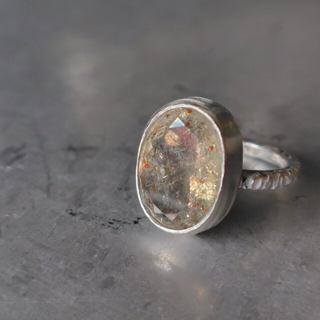 イリュージョンサンストーンシルバーリング#13.5