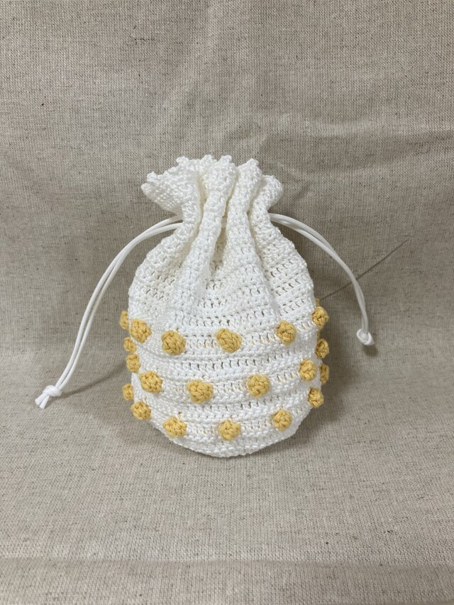 ぷっくり水玉の巾着【商品番号：2508】 | iichi 日々の暮らしを