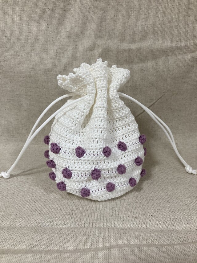 ぷっくり水玉の巾着【商品番号：2508】 | iichi 日々の暮らしを