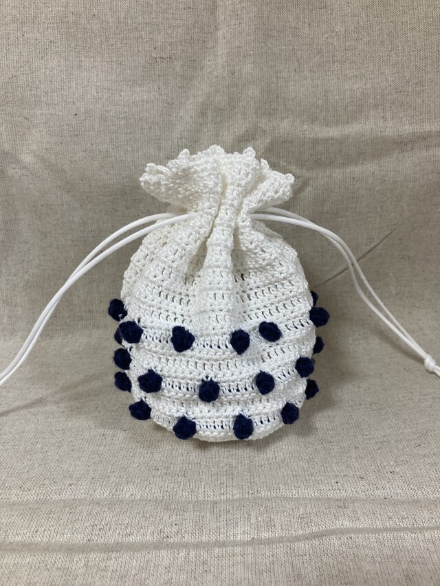 ぷっくり水玉の巾着【商品番号：2508】 | iichi 日々の暮らしを