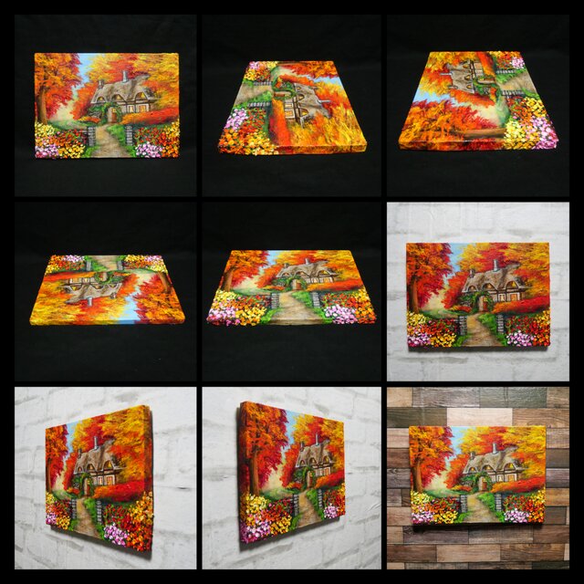 油絵 絵画 【おとぎの国の秋】 油絵【おとぎの国の秋】 | iichi 日々の暮らしを心地よくする