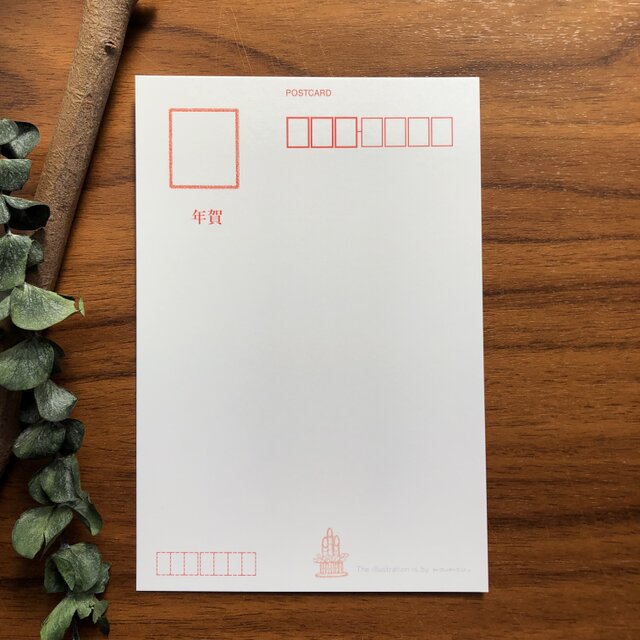 花とお散歩 午年 年賀状 ◯白◯【2026、ポストカード】 | iichi 日々の