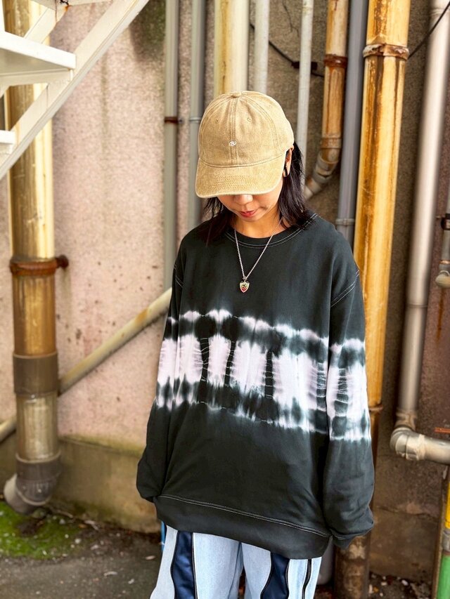 タイダイ スウェット トレーナー XLサイズ ブラック HD25-05