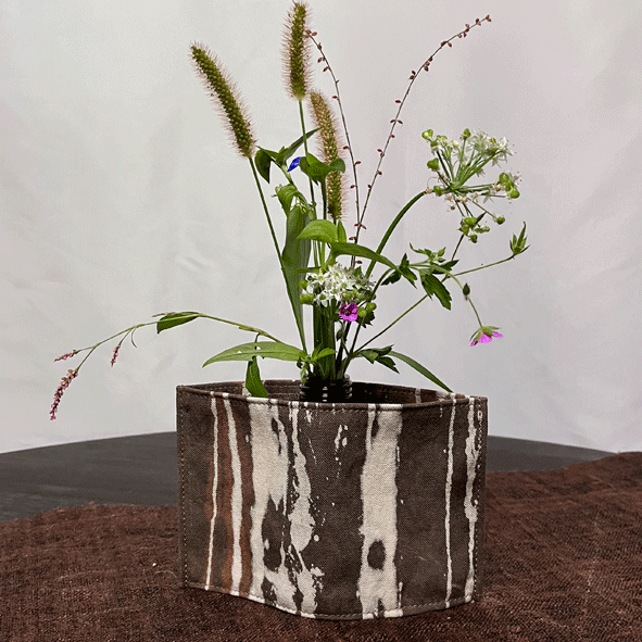 柿渋染め花カバーK22041