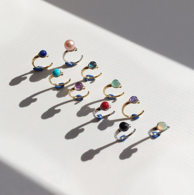 送料無料　大人気シリーズ2点セット 毎日のお守り 35種類以上から選べる 宝石 重ね付け イヤーカフ福袋クリスマスギフト