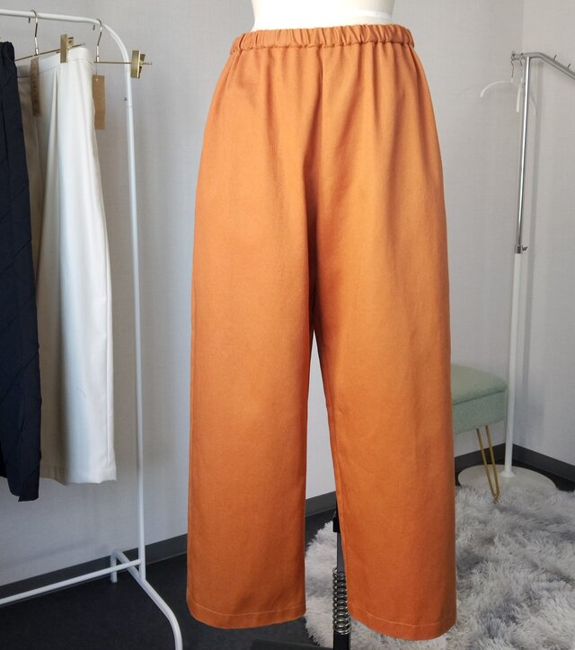コットンパンツ　くすみオレンジ