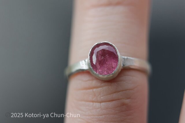 ビンテージ オーダーメイド リング ピンク 瑪瑙 アンティーク シルバー