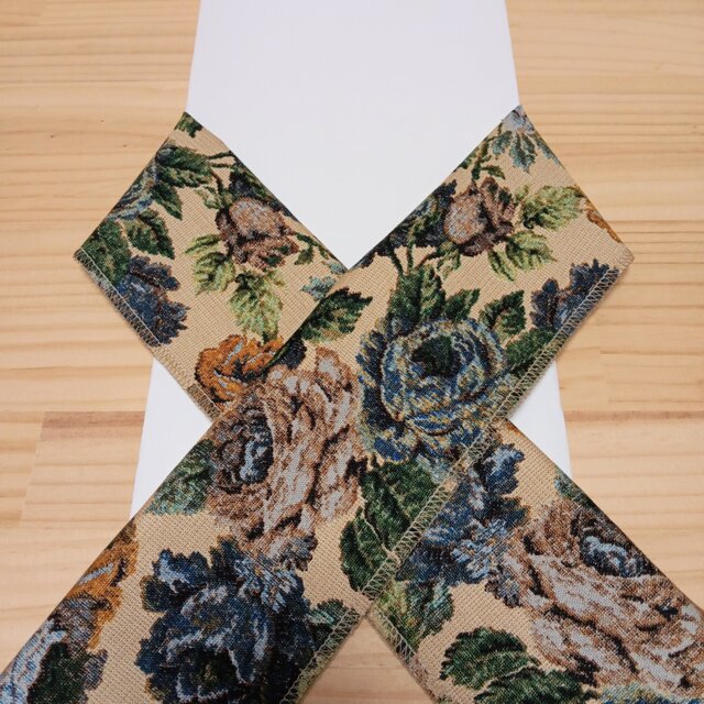 ゴブラン織りプリント　半襟【生地見本あり】
