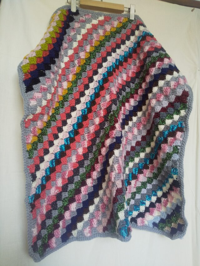 ナナメのカラフルブランケット