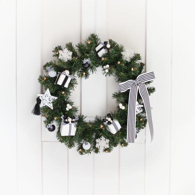 モノトーンクリスマス♪ モノトーンの贈り物 大人シックなクリスマス