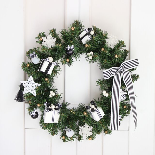 モノトーンクリスマス♪ モノトーンの贈り物 大人シックなクリスマス