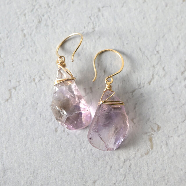 ラフロックアメトリンのピアスF・イヤリング変更可