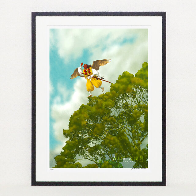 天狗晴れ：ジクレー版画 ／ Tengu Sunny Day : Giclee Print | iichi