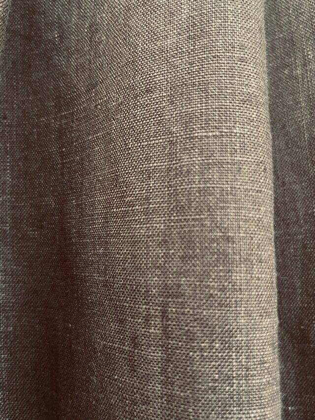 ハンドメイド ふんわり タックスカート リネン ブラウン S相当 ハンドメイド ふんわり タックスカート リネン ブラウン S相当