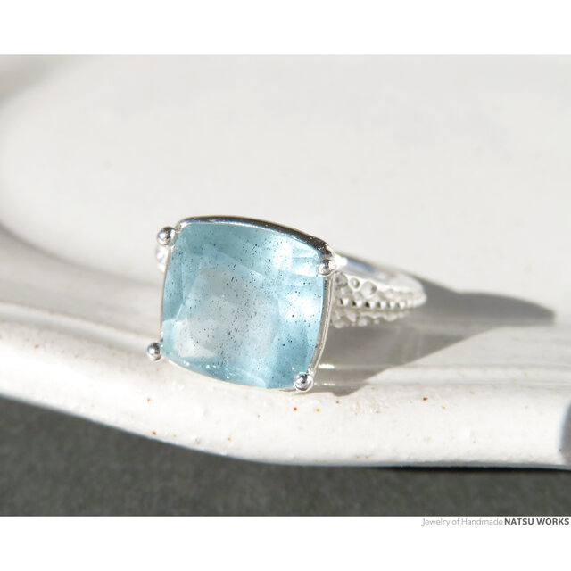 モスアクアマリン リング / Moss Aquamarine Ring S