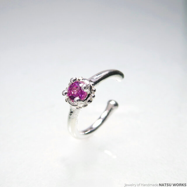 ロードライトガーネット イヤーカフ / Rhodolite Garnet Earring