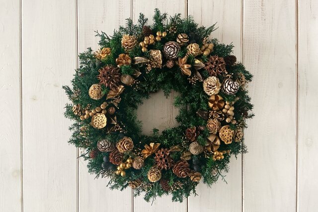 キムソンへ　クリスマスリース Amazon.co.jp: ［ 2025年 mamawreath A クリスマスリース Lサイズ