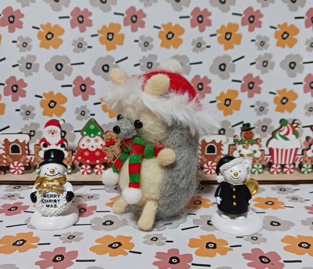 羊毛フェルト作家　sako様 ハリネズミの赤ちゃん 羊毛フェルト作家 sako様 ハリネズミの赤ちゃん