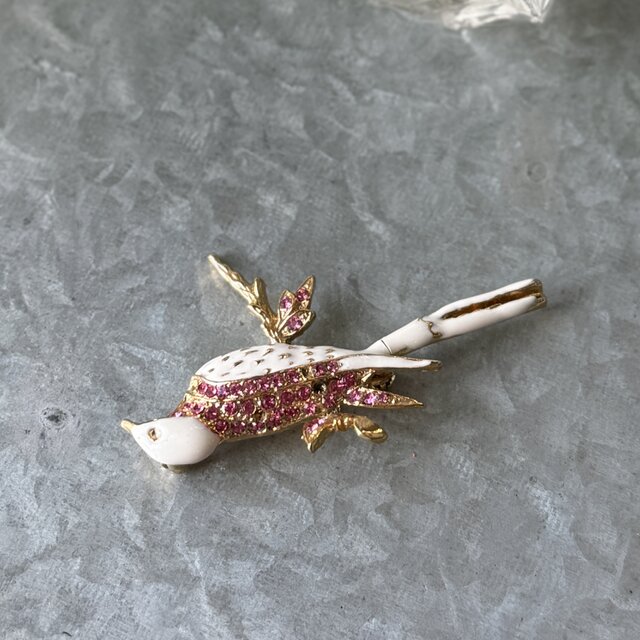 SCG2-【 GIOVANNI 】ジョバンニ・ヴィンテージブローチ 60s Bird White