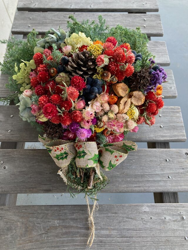 3.クリスマススワッグ クリスマススワッグ 33cm スワッグ プリザーブドフラワー MUM FLOWERS