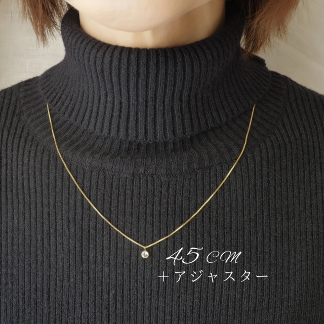 ジュエリーボックス♡マルチストーン14kgf ネックレス 肌になじむジュエリー】14kgf 一粒ジルコニアボックスチェーン
