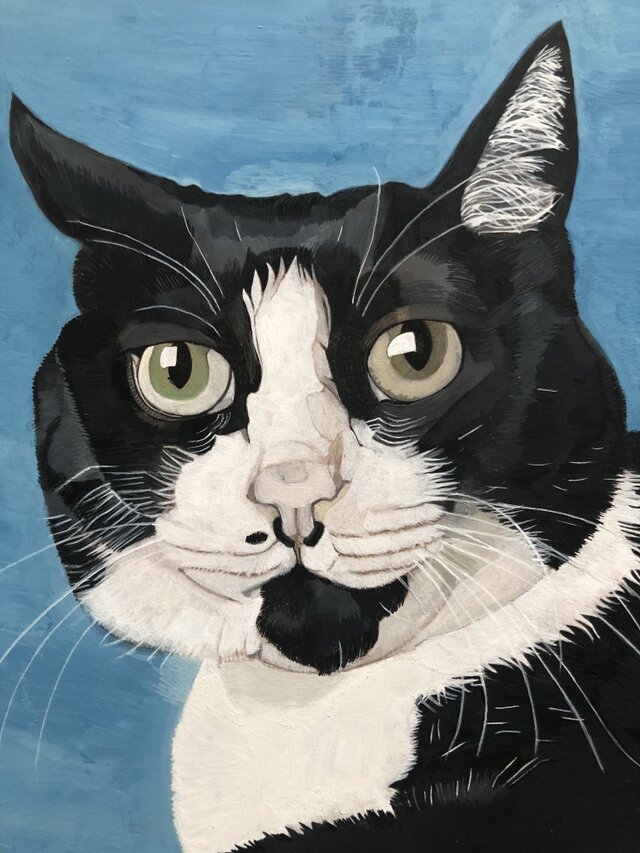 ウメ8」猫イラスト（原画） | iichi 日々の暮らしを心地よくする