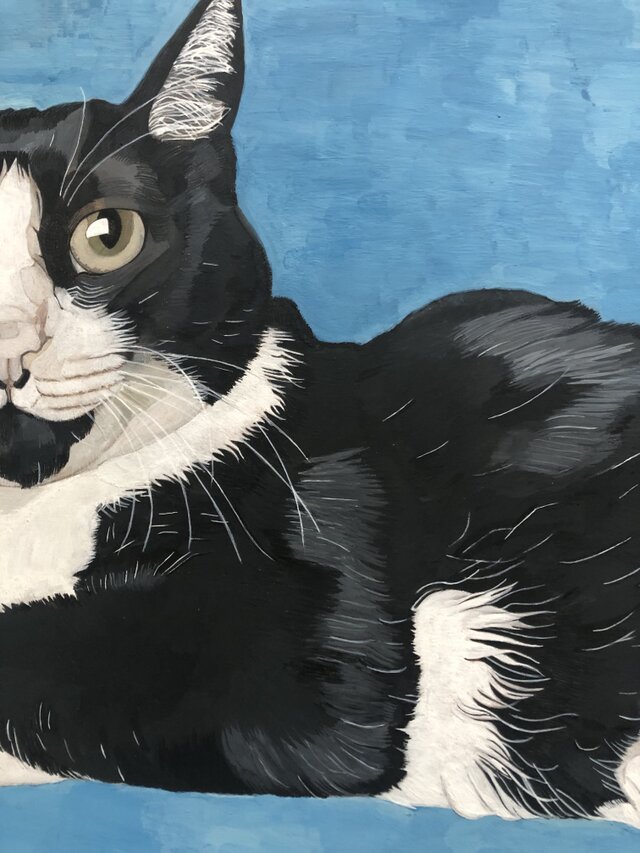 ウメ8」猫イラスト（原画） | iichi 日々の暮らしを心地よくする