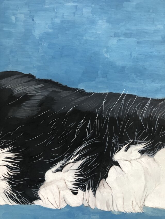 ウメ8」猫イラスト（原画） | iichi 日々の暮らしを心地よくする