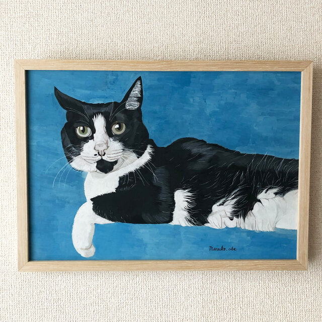 「ウメ8」猫イラスト（原画）