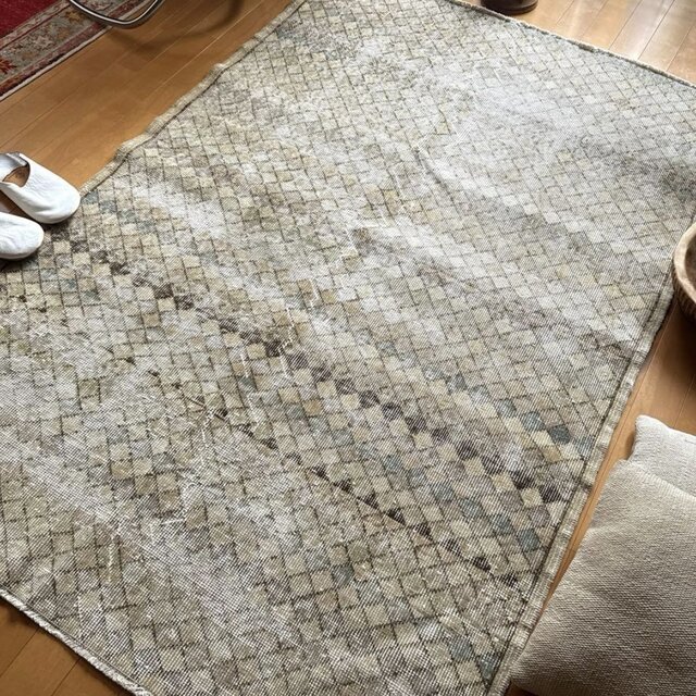 Lily's shop メダリオン　擦れシャビー　トルコヴィンテージラグ Lily's shop メダリオン 擦れシャビー トルコヴィンテージラグ Lily's