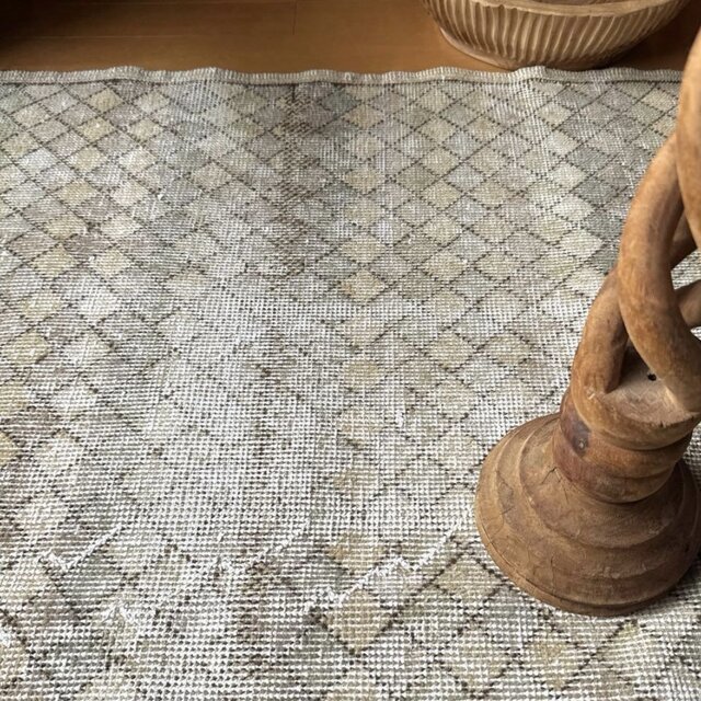 69×108ヌードベージュ 擦れシャビーオリエンタルな柄 トルコ