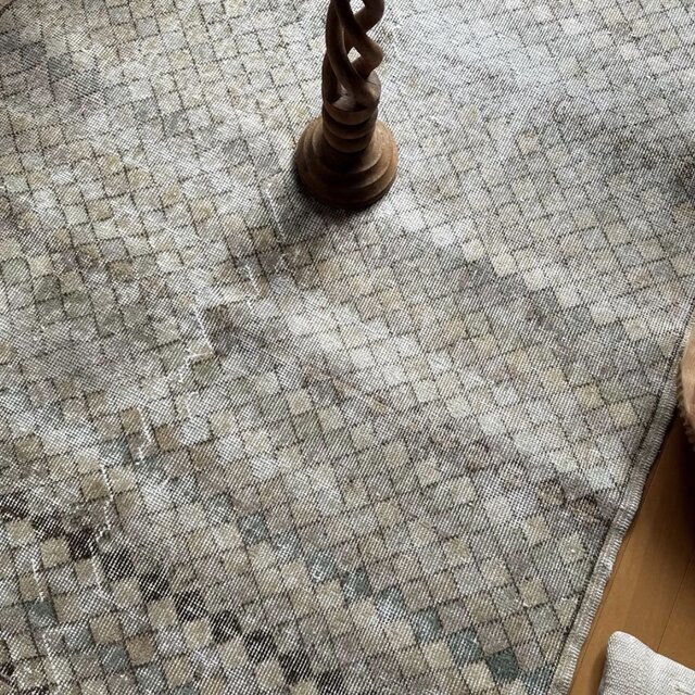 85×194　シャビー擦れ　オリエンタルな柄　トルコヴィンテージラグ 85×194 シャビー擦れ オリエンタルな柄 トルコヴィンテージラグ 85×194