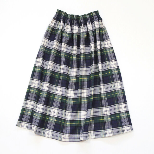 【即納】播州織 高品質 ネルチェック ギャザースカート（ドレスゴードン）両面起毛