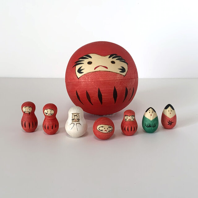 だるまづくし　木のおもちゃ