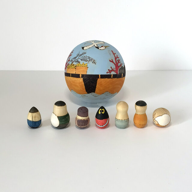 宝船と七福神 木のおもちゃ | iichi 日々の暮らしを心地よくする