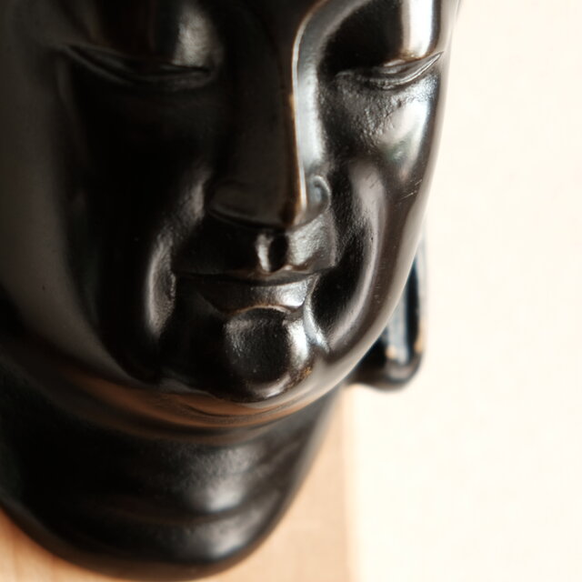 味のあるお品物◇金属製 仏面 弥勒菩薩 眞如寺本堂落慶記念品