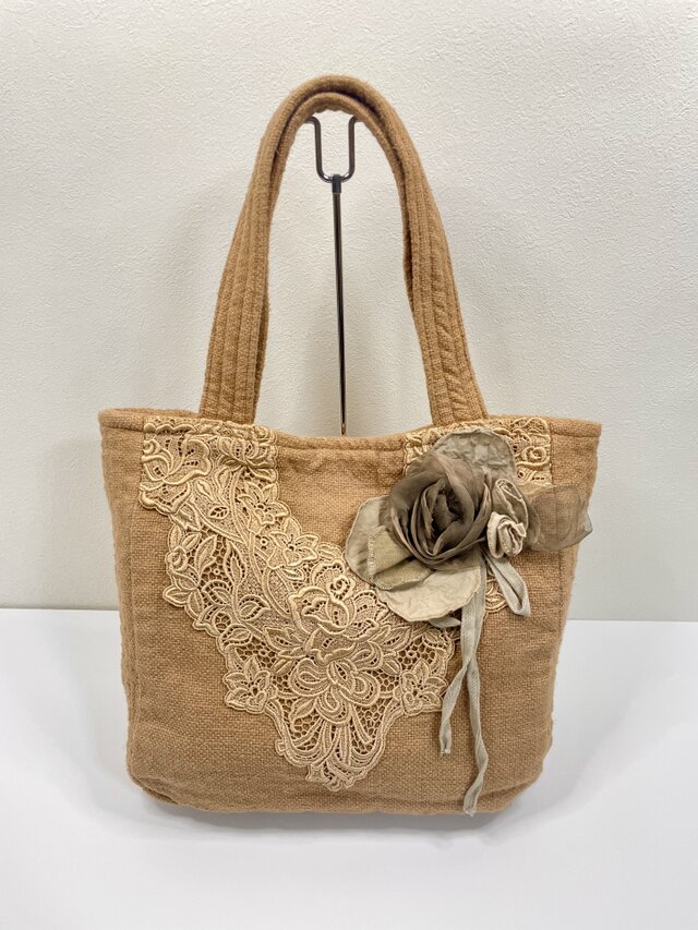 草木染トートバッグ（薔薇）