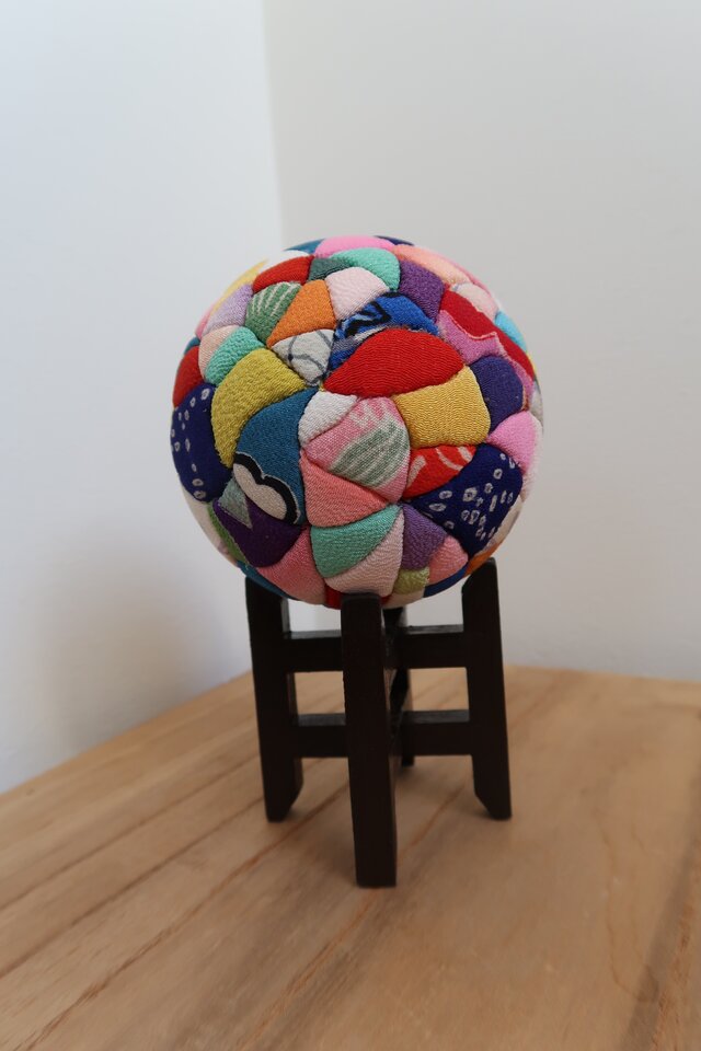 木目込み毬　with  スタンド