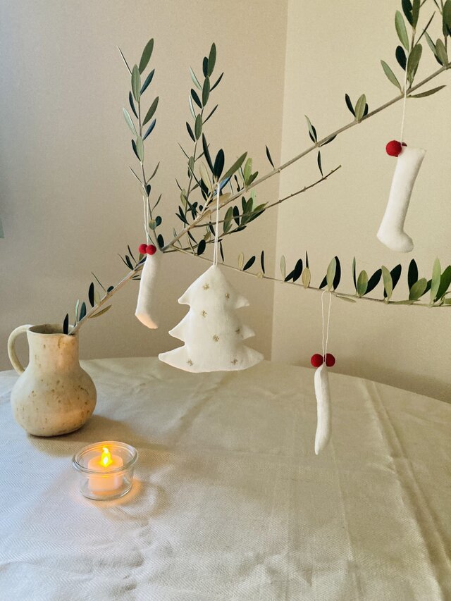 クリスマスオーナメント Xmas tree White