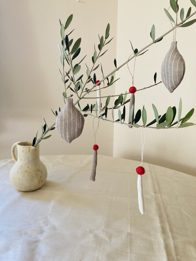 クリスマスオーナメント　stripe