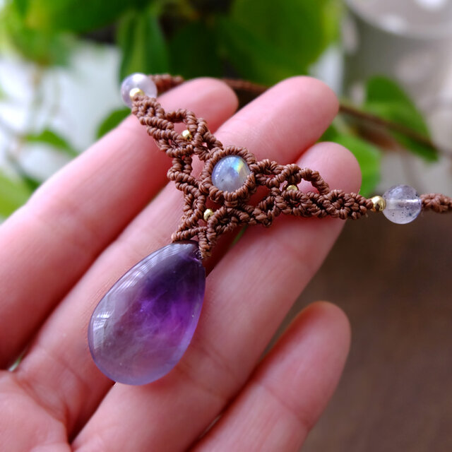 インド産 ファントムアメジスト ・ムーンストーン（インド産