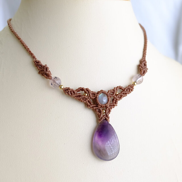 インド産 ファントムアメジスト ・ムーンストーン（インド産