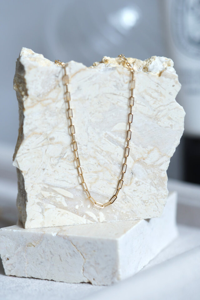 K18 クリップチェーン ネックレス 40cm 幅1.6mm